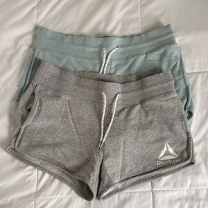 Reebok Women's Athletic Shorts in Gray and Teal